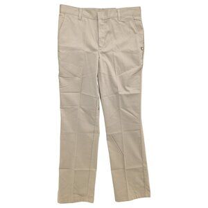 Dennis Uniform Khaki Chino Pants Mens Beige Flat Front Straight Leg Size 32x32